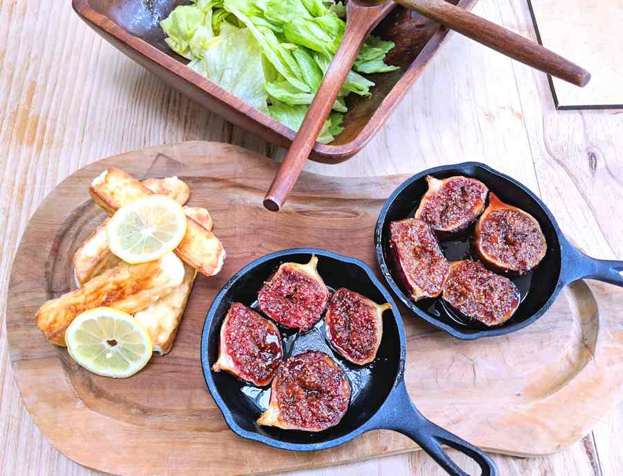 Feta Saganaki With Figs Recipe Cuisine Fiend